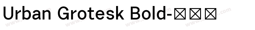 Urban Grotesk Bold字体转换